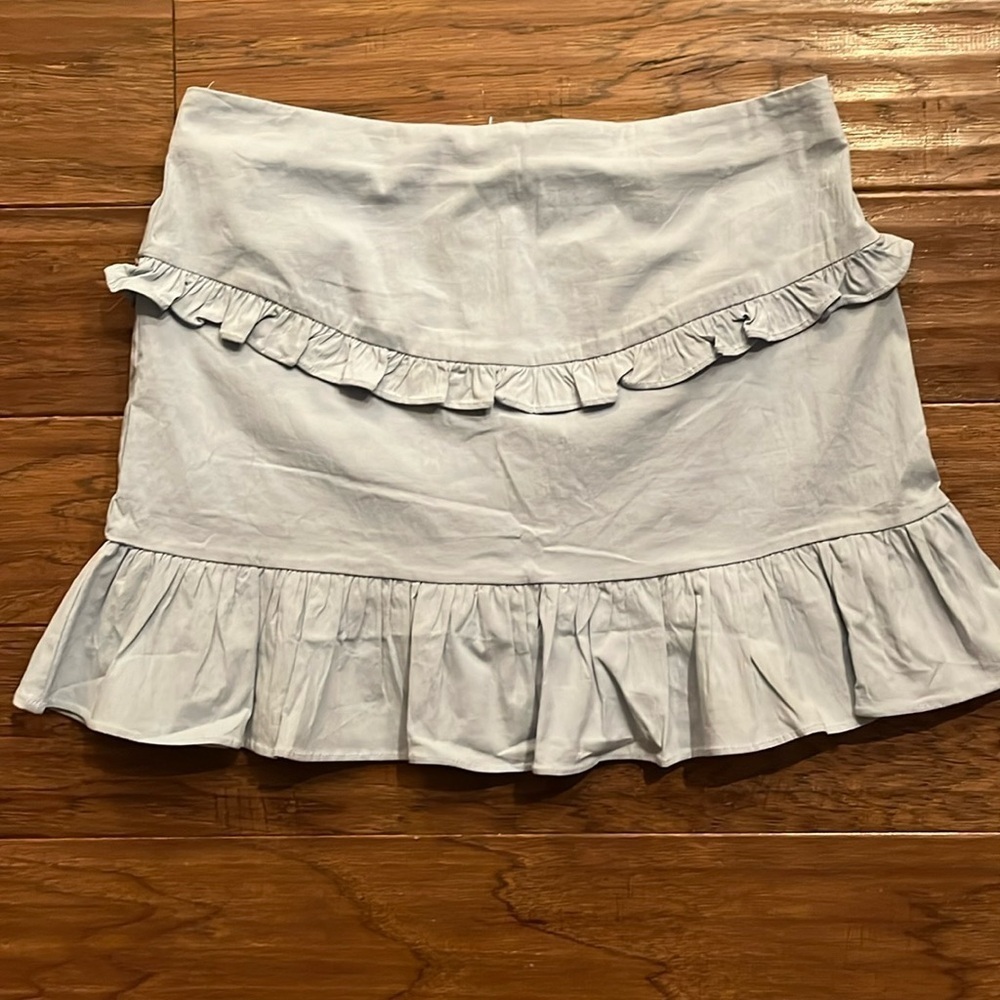 TCEC Blue Ruffle Mini Skirt Size L - Picture 1 of 8